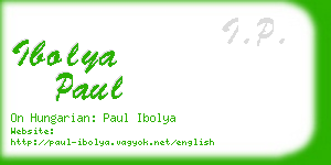 ibolya paul business card